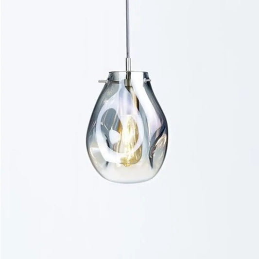 Modern Crystal Glass Pendant Lamp For Home Decoration Nordic Chrome Living Room E27 LED Bulb Pendant Lighting