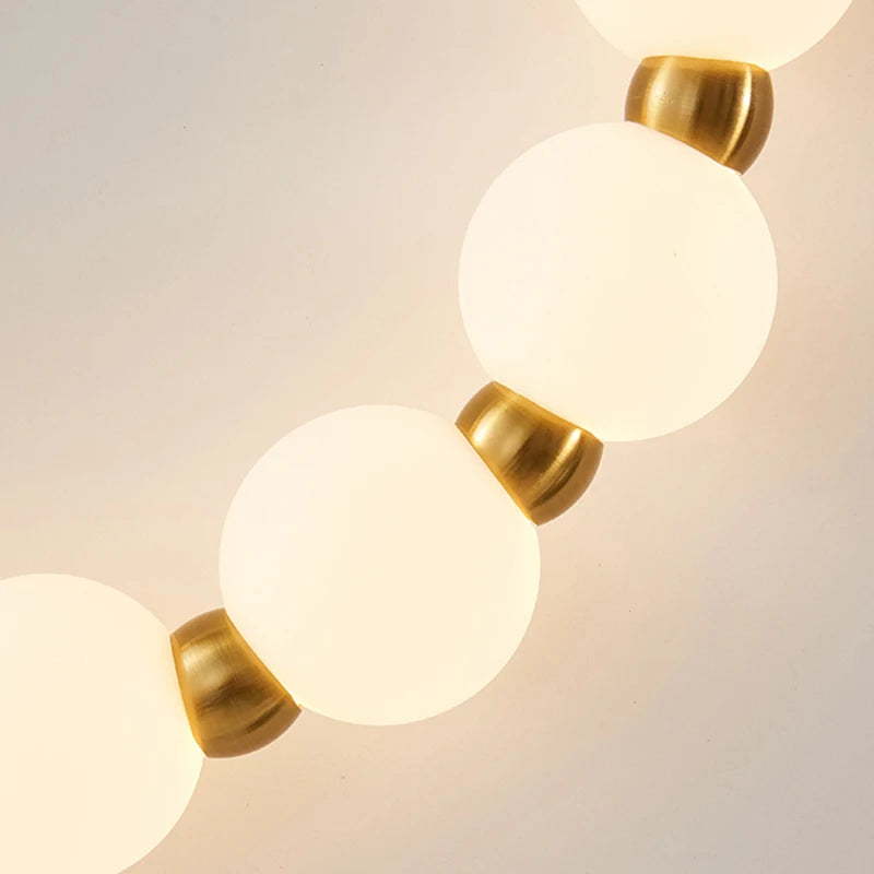 French Beaded Acrylic Ball Wall Lamp | Cream Style Sconce