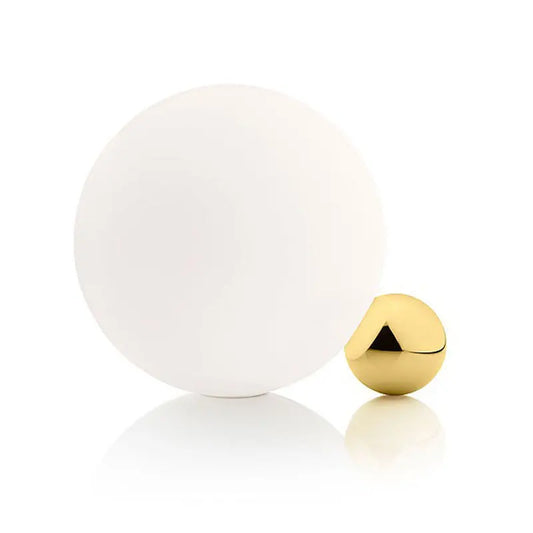 Nordic Glass Ball White Table Lamp Simple Golden Hardware Bedroom Living room Bedside Decoration LED E14 Lighting Desk Lamp