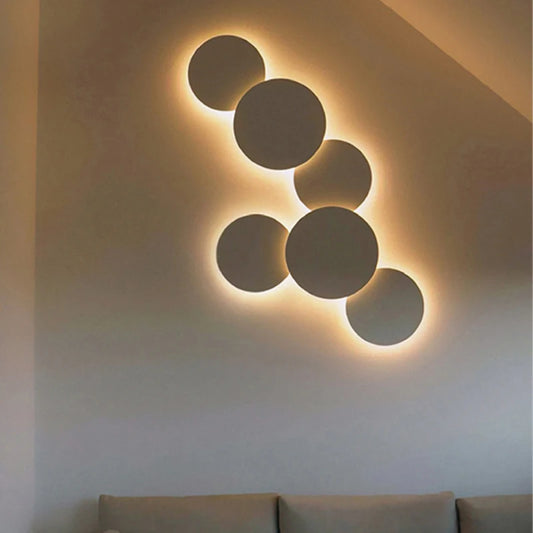 Modern Nordic Wall Light Bedside Moon LED Iron Lamp Living Room Bedroom Decor Wall Lamp Ceiling Lamp Dual-use