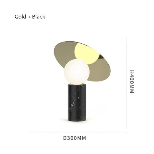 Nordic Natural Marble Table Lamp for Bedroom Home Decor Modern Simple White Glass Ball Gold Plated Metal G9 LED Bulb Desk Light