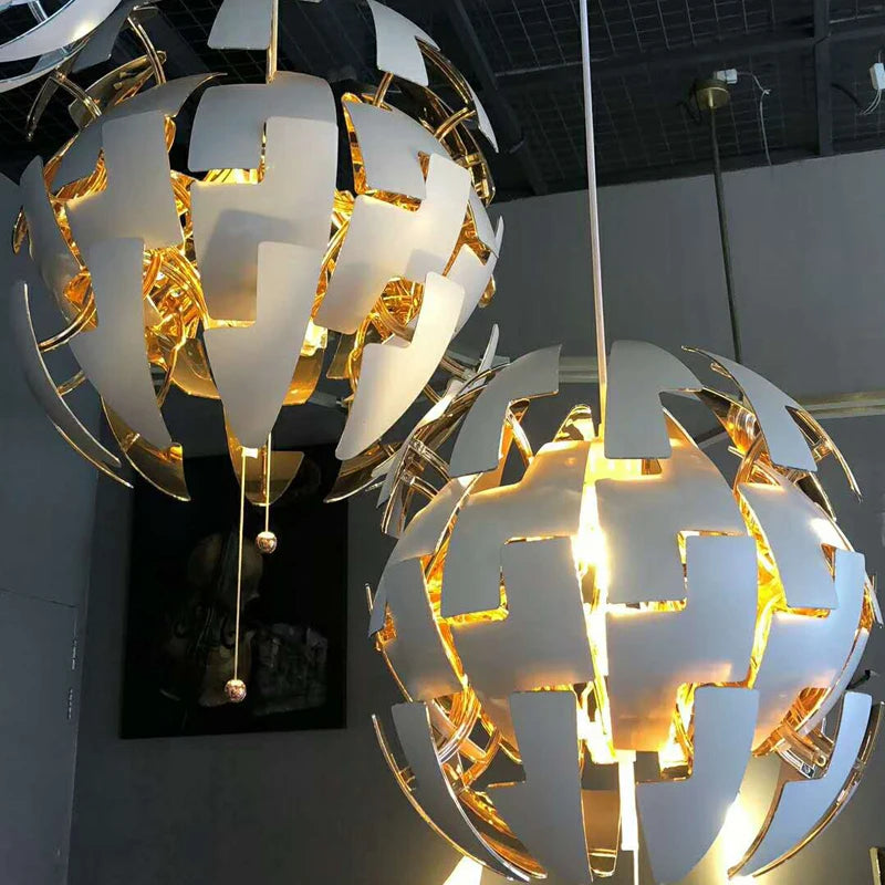Nordic Simple Pendant Lamp Plated Acrylic Deformable Creative Personality E27 Single Bedroom Livingroom Dining Lighting Fixture