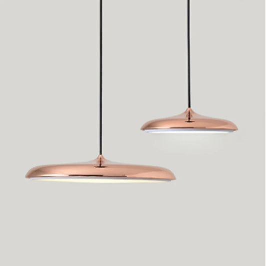 Nordic Simple Pendant Lamp Iron Paint Creative UFO Personality LED Macarons Color Single Head Bedside Lighting Lamp