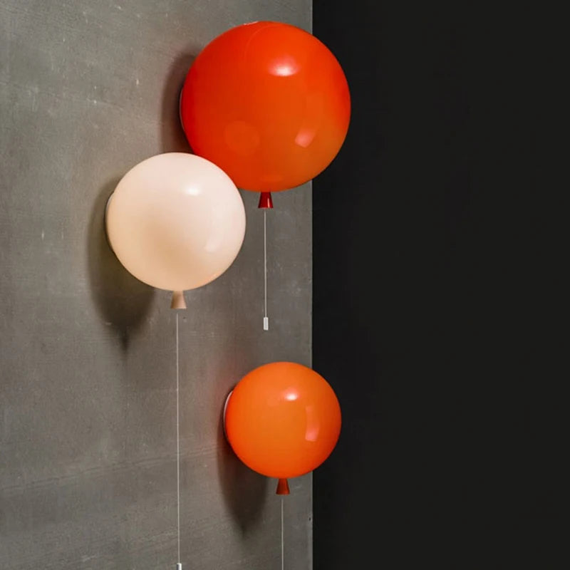 Colorful Balloons Acrylic Ball Wall Lamp for Bedroom Home Decor Modern Creative Children's Room E27 LED Wall Sconce Light