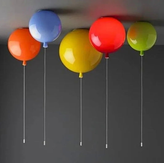 Colorful Balloon Acrylic Pendant Light Fixture for Bedroom Home Deco Children Room E27 LED Bulb Lamps  Ceiling Lamp with Switch