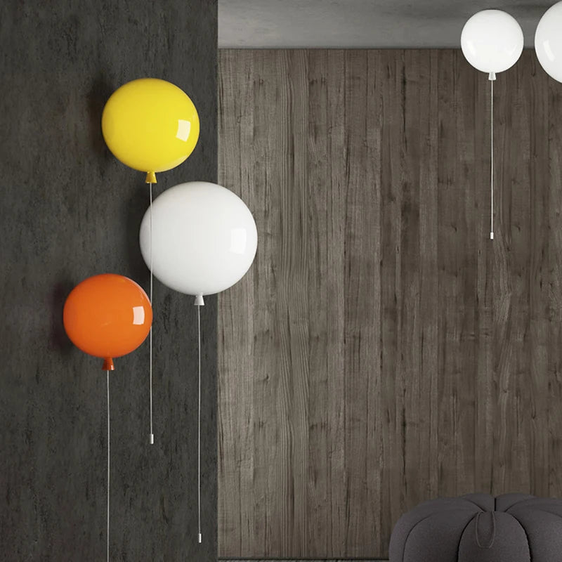 Colorful Balloons Acrylic Ball Wall Lamp for Bedroom Home Decor Modern Creative Children's Room E27 LED Wall Sconce Light