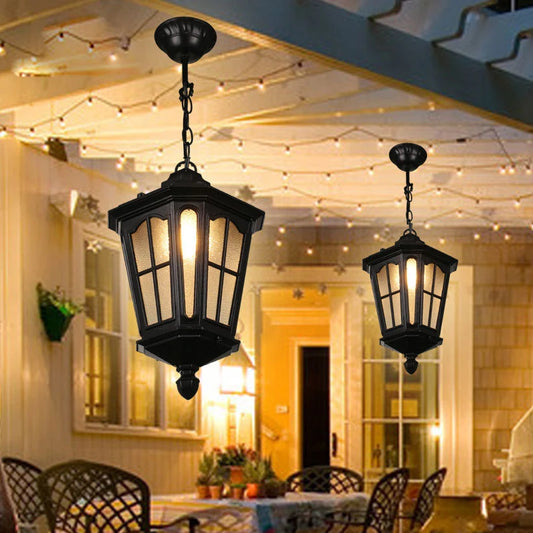 Vintage outdoor Aluminum pendant lamp E27 waterproof  porch glass pendant light