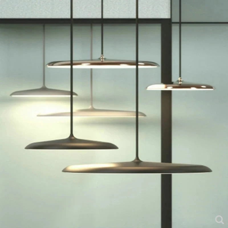 Nordic Simple Pendant Lamp Iron Paint Creative UFO Personality LED Macarons Color Single Head Bedside Lighting Lamp