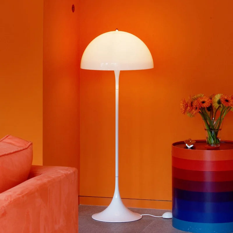 Danish Modern Minimalist White Acrylic Floor Lamp LED E27 Decor Bedroom Living Room Study Atmosphere Lighting Standing Fixture