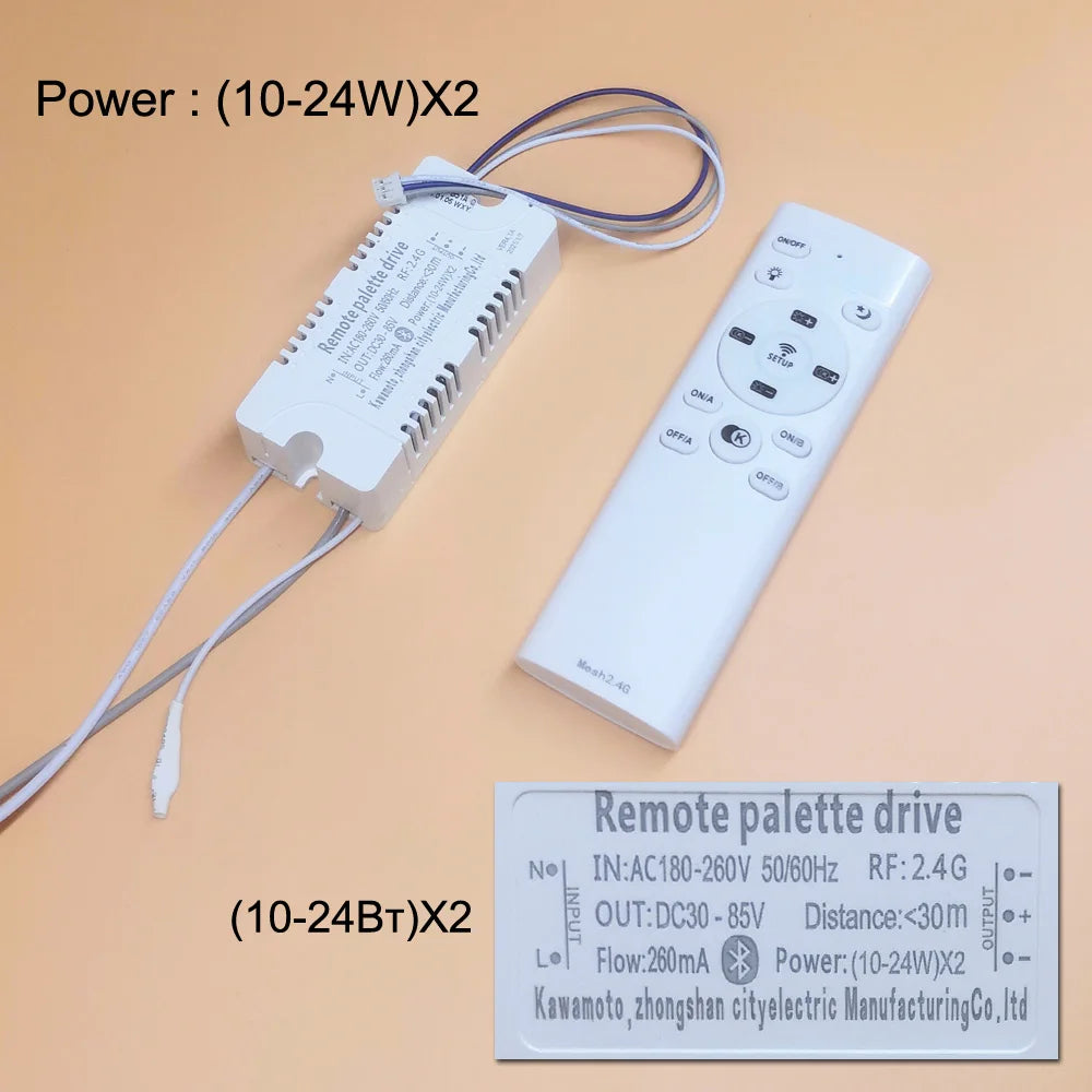 2.4G RF & APP Bluetooth LED Driver | Dimmable & Color-Adjustable Transformer for Ceiling Lamps AC220V