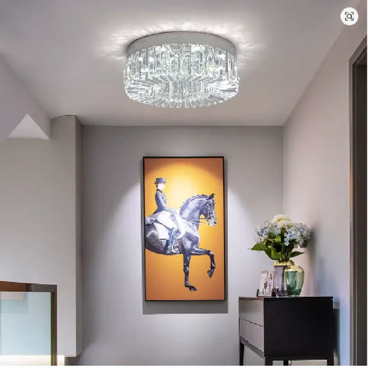 Nordic Crystal LED Chandelier | Gold & Silver Ceiling Light for Living Room, Bedroom & Hotel