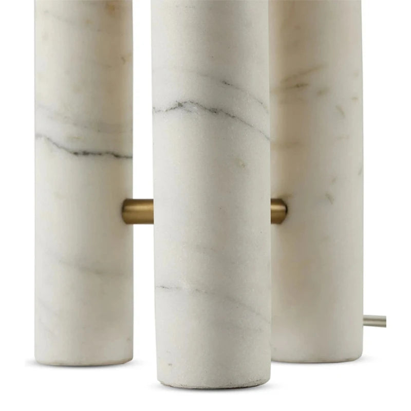 Nordic Marble Table Lamp For Living Room Home Decor Modern Minimalist Designer E27 Led Bulb Desk Lamp With Fabric Lampshade