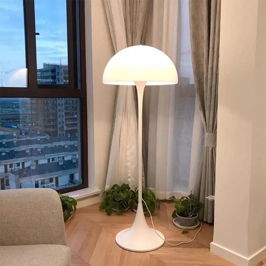 Danish Modern Minimalist White Acrylic Floor Lamp LED E27 Decor Bedroom Living Room Study Atmosphere Lighting Standing Fixture