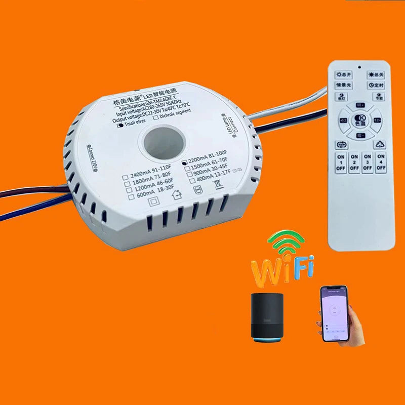 2.4G Wireless LED Driver | Stepless Dimming Power Supply for Nordic Chandeliers
