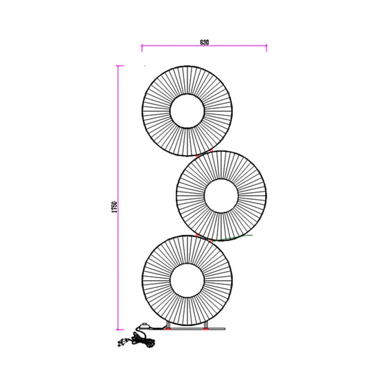 Modern Minimalist Art Circle Living Room Decor Floor Lamp Warm White Dimming LED Light Shadow Atmosphere Acrylic Indoor Fixture