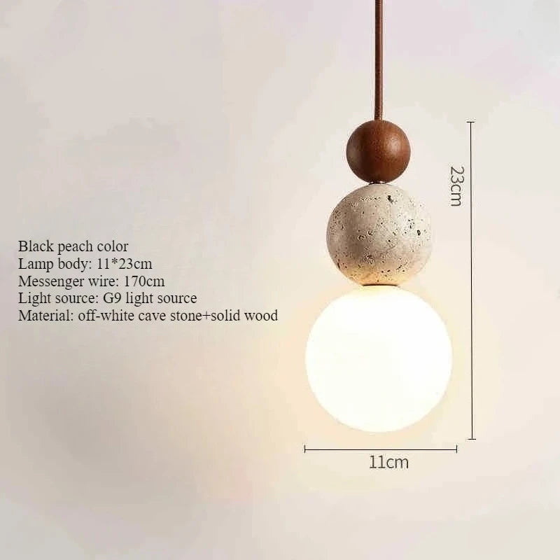 LED Single-headed Stone Chandelier Restaurant Bar Corridor Bedroom Bedside Decorative Lighting Lamps