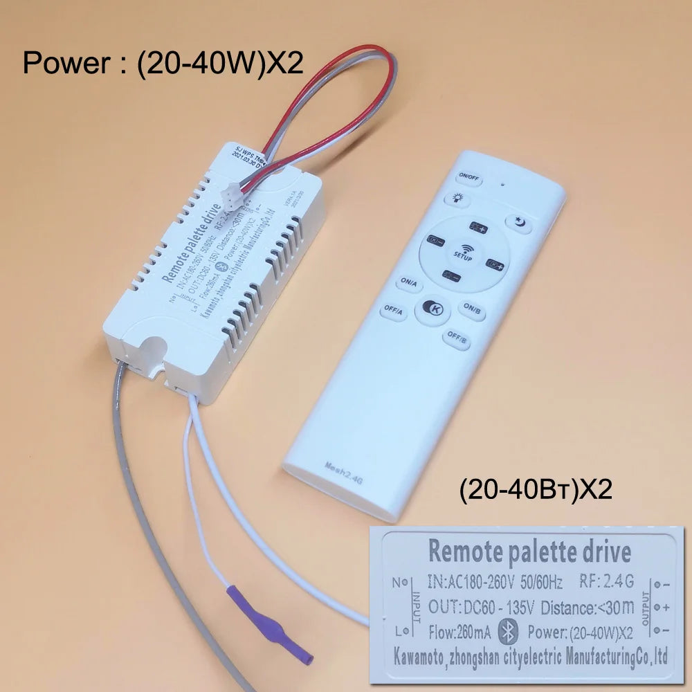 2.4G RF & APP Bluetooth LED Driver | Dimmable & Color-Adjustable Transformer for Ceiling Lamps AC220V