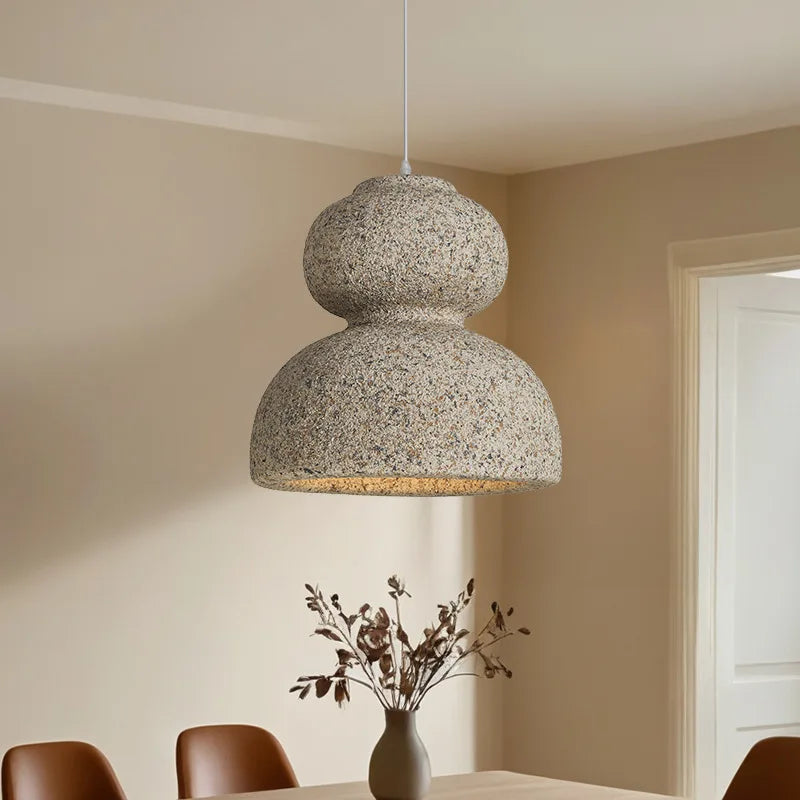 Wabi-sabi Resin Chandeliers For Restaurant Decor Japanese Personality Design E27 LED Bulb Pendant Light for Living Room