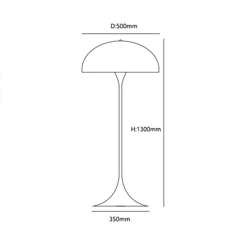 Danish Modern Minimalist White Acrylic Floor Lamp LED E27 Decor Bedroom Living Room Study Atmosphere Lighting Standing Fixture