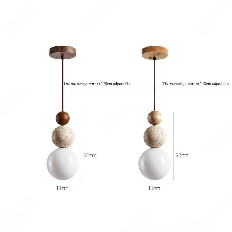 LED Single-headed Stone Chandelier Restaurant Bar Corridor Bedroom Bedside Decorative Lighting Lamps