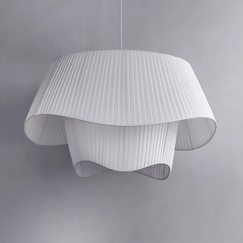 Nordic Modern Fabric LED Pendant Light with Hand Knitted Double Shade for Living/Dining Room Home Decor E27 LED Bulb Lamp