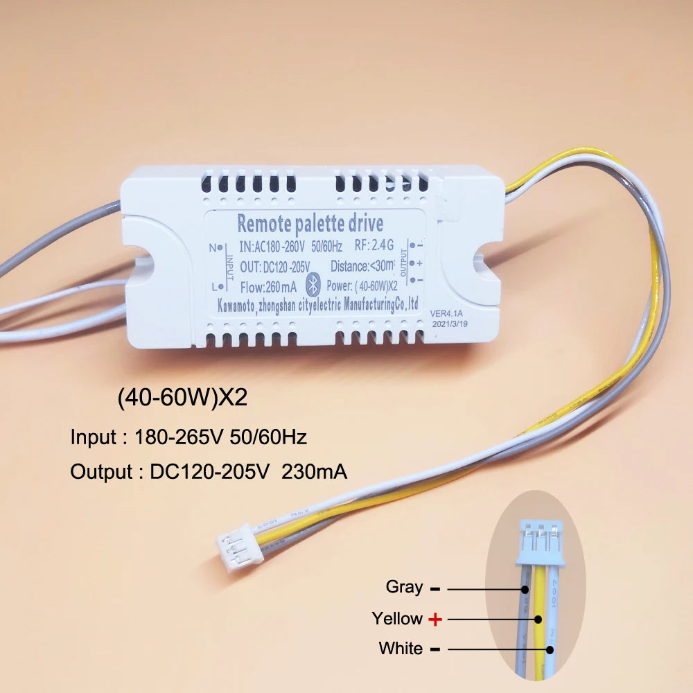 2.4G RF & APP Bluetooth LED Driver | Dimmable & Color-Adjustable Transformer for Ceiling Lamps AC220V