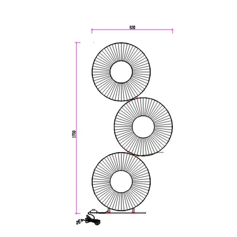 Modern Minimalist Art Circle Living Room Decor Floor Lamp Warm White Dimming LED Light Shadow Atmosphere Acrylic Indoor Fixture