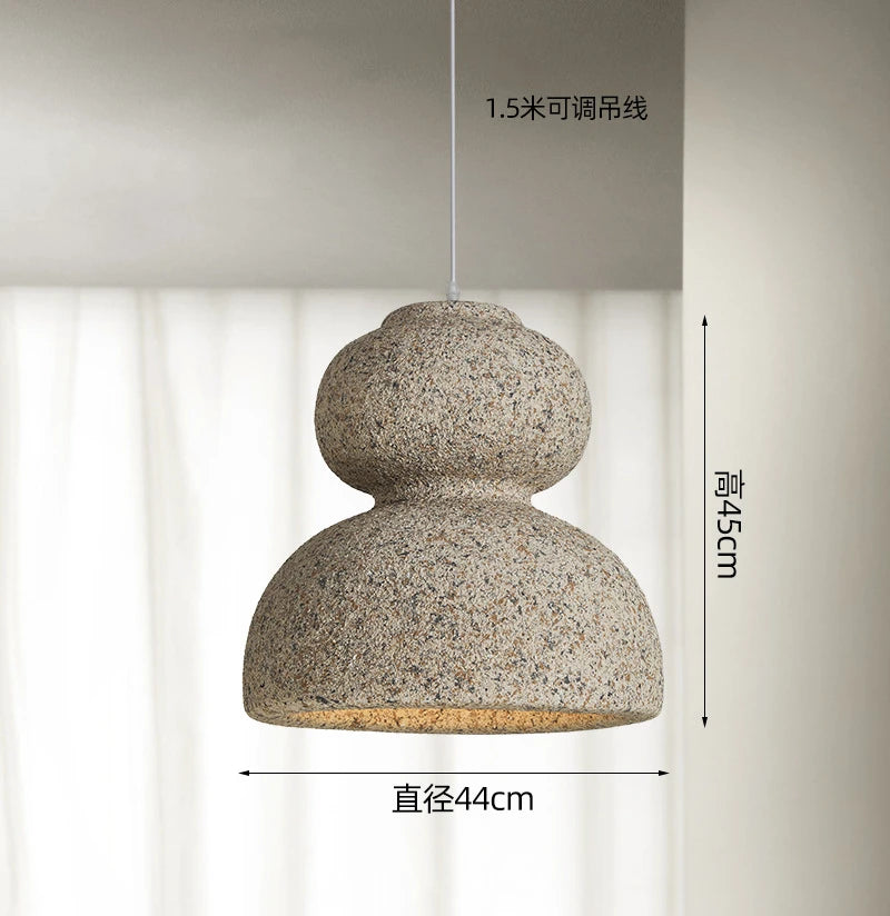 Wabi-sabi Resin Chandeliers For Restaurant Decor Japanese Personality Design E27 LED Bulb Pendant Light for Living Room