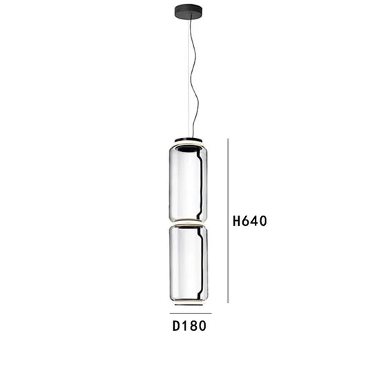 Nordic Glass Shade LED Bulb Pendant Lamps  for Dining Room Home Decor Minimalist Designer Black Bamboo Pendant Lighting Fixture