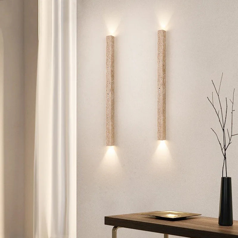 Vintage Artistic Natural Stone Wall Lamp LED E27 Sconce Lighting for Staircase Bedroom Living Room Indoor Home Decor