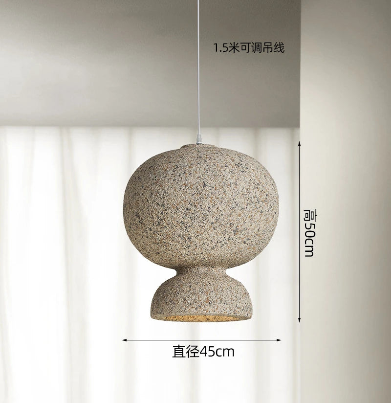 Wabi-sabi Resin Chandeliers For Restaurant Decor Japanese Personality Design E27 LED Bulb Pendant Light for Living Room