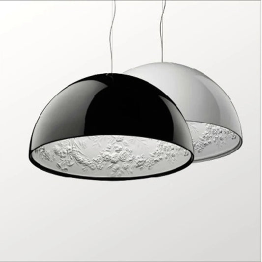 Modern Black Sky Garden Chandelier for Living Room Home Decor Nordic E27 LED Bulb Pendant Light Fixture White Resin Body 40cm