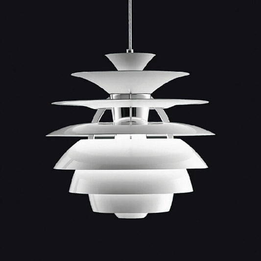 Postmodern White Aluminum Pendant Lamp for Living Room Home Decor Nordic Creative Pine Cone LED E27 Bulb Lighting Fixture