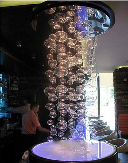 Murano Due concave point Bubble Glass pendant light fixture Flat ball Suspension LED dropLamp modern living room lamps Luminaria