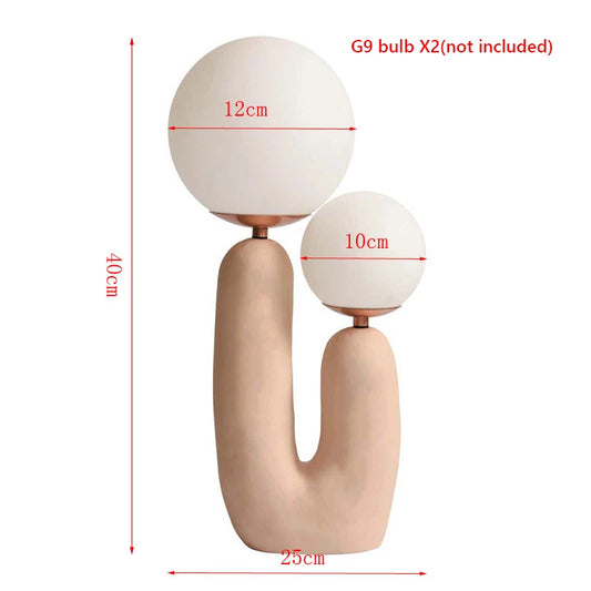 Nordic Ins Creative Art Table Lamp - Glass LED Bedside Lamp for Bedroom - Modern Minimalist Net Red Home Decor Lighting Fixture