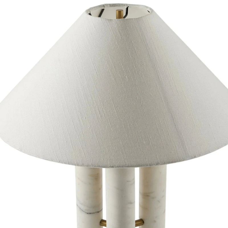 Nordic Marble Table Lamp For Living Room Home Decor Modern Minimalist Designer E27 Led Bulb Desk Lamp With Fabric Lampshade