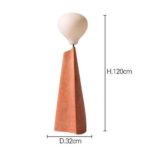Nordic Minimalist Resin Art LED Floor Lamp with Frosted Glass Sphere Shade for Living Room Scandinavian Decor Standing  Fixture