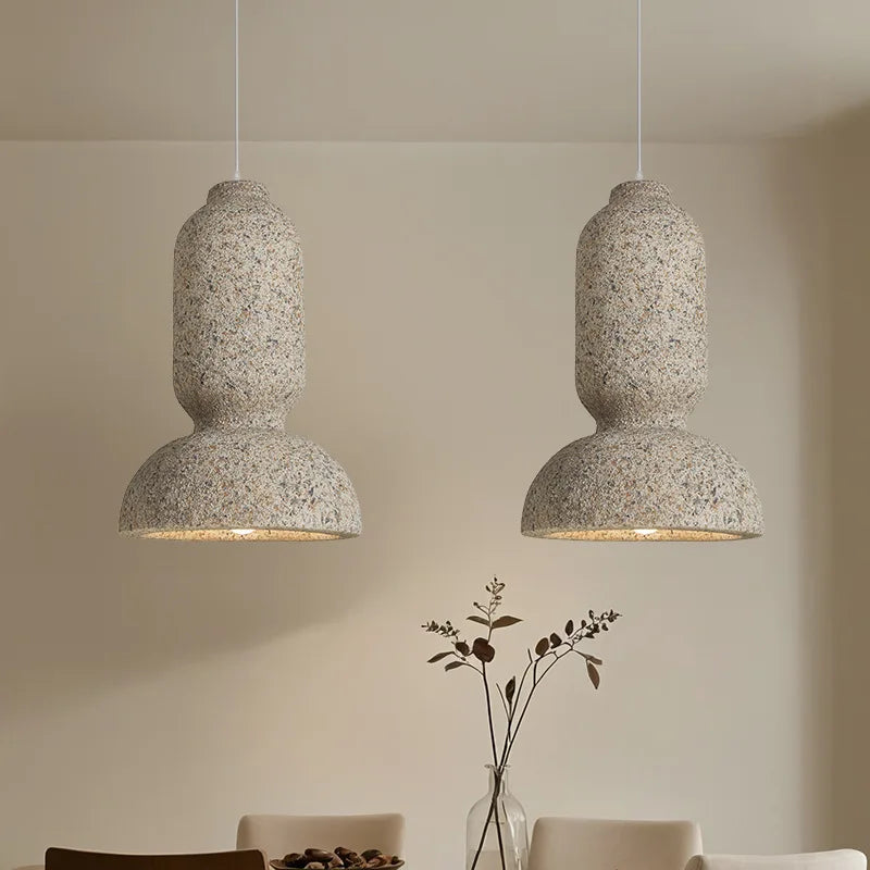 Wabi-sabi Resin Chandeliers For Restaurant Decor Japanese Personality Design E27 LED Bulb Pendant Light for Living Room