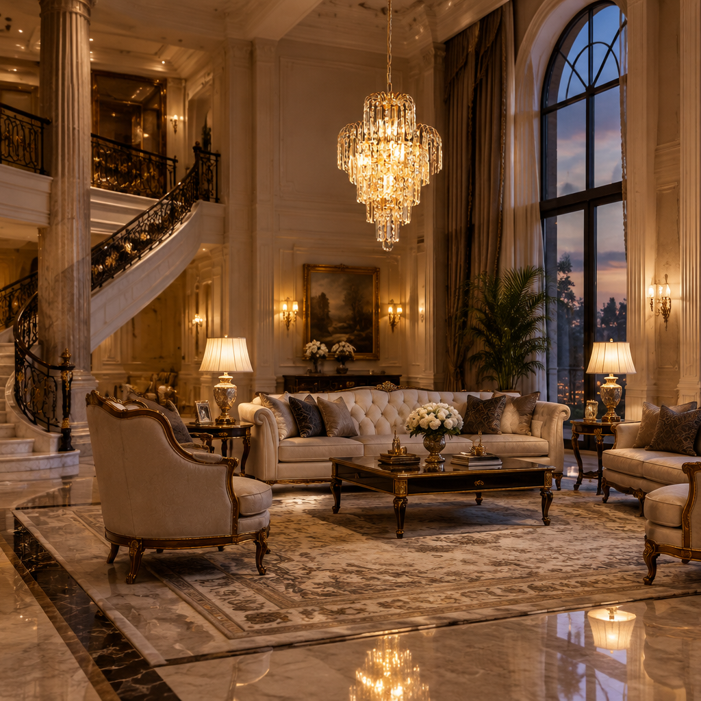 European luxury crystal chandeliers for living room
