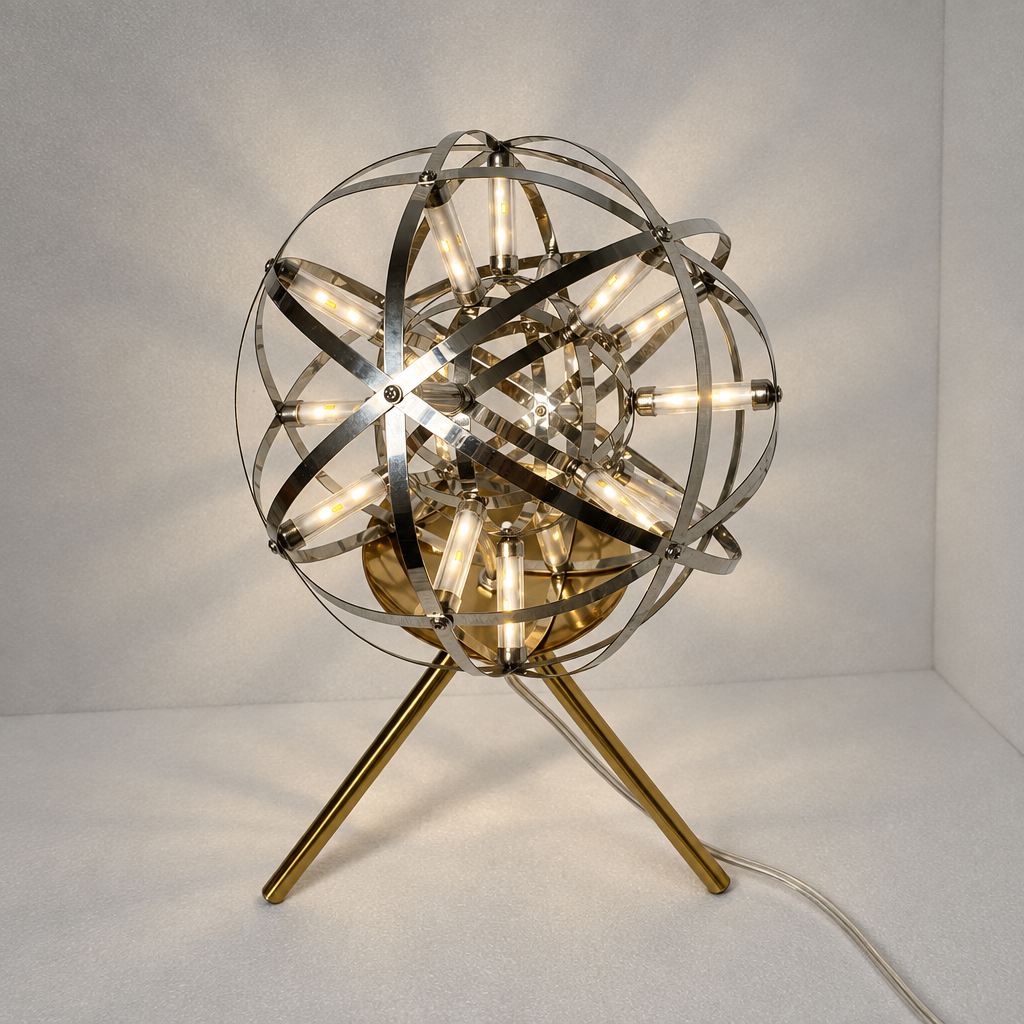 Illuminated Raimond Ball Desk Lamp on tripod base